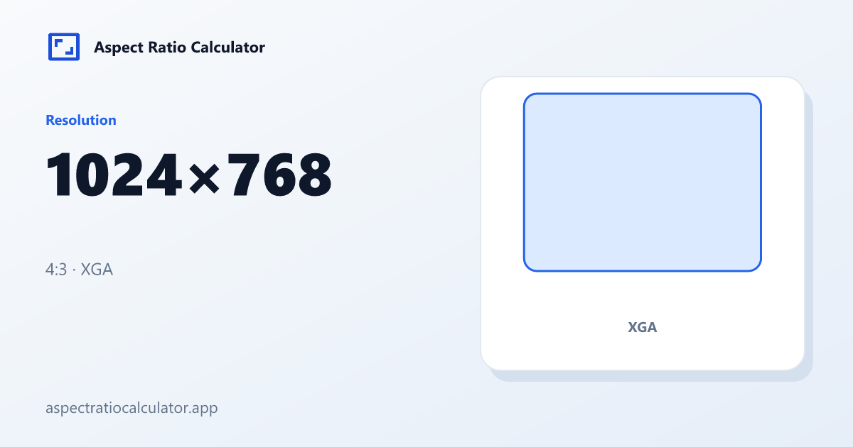 1024x768 Aspect Ratio - Aspect Ratio Calculator