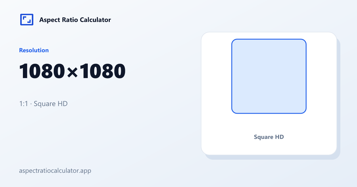 1080x1080 Aspect Ratio - Aspect Ratio Calculator