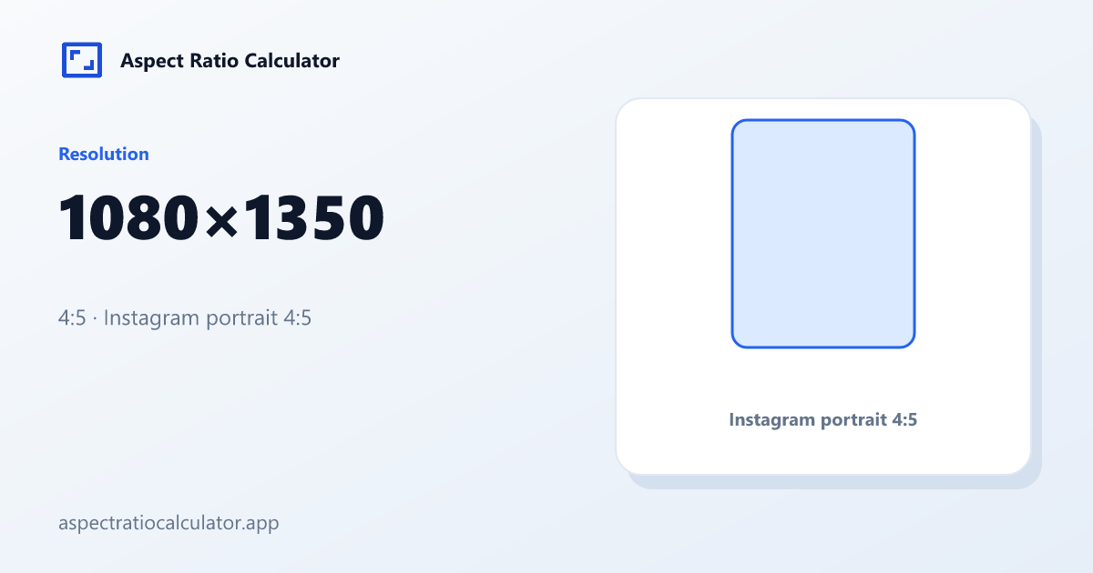 1080x1350 Aspect Ratio - Aspect Ratio Calculator