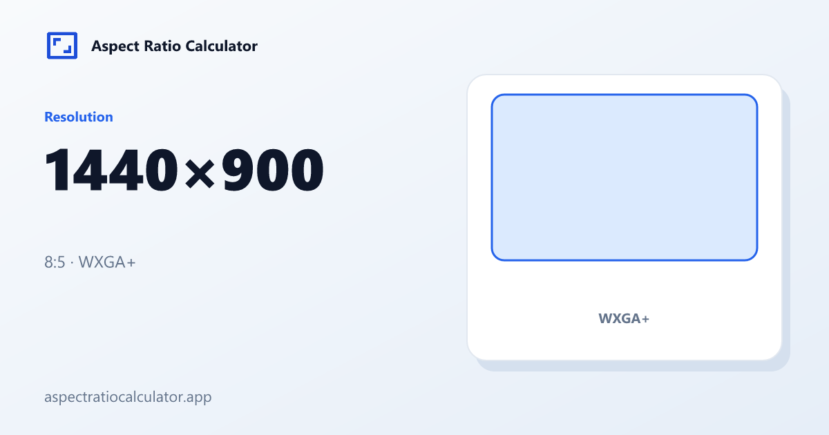 1440x900 Aspect Ratio - Aspect Ratio Calculator