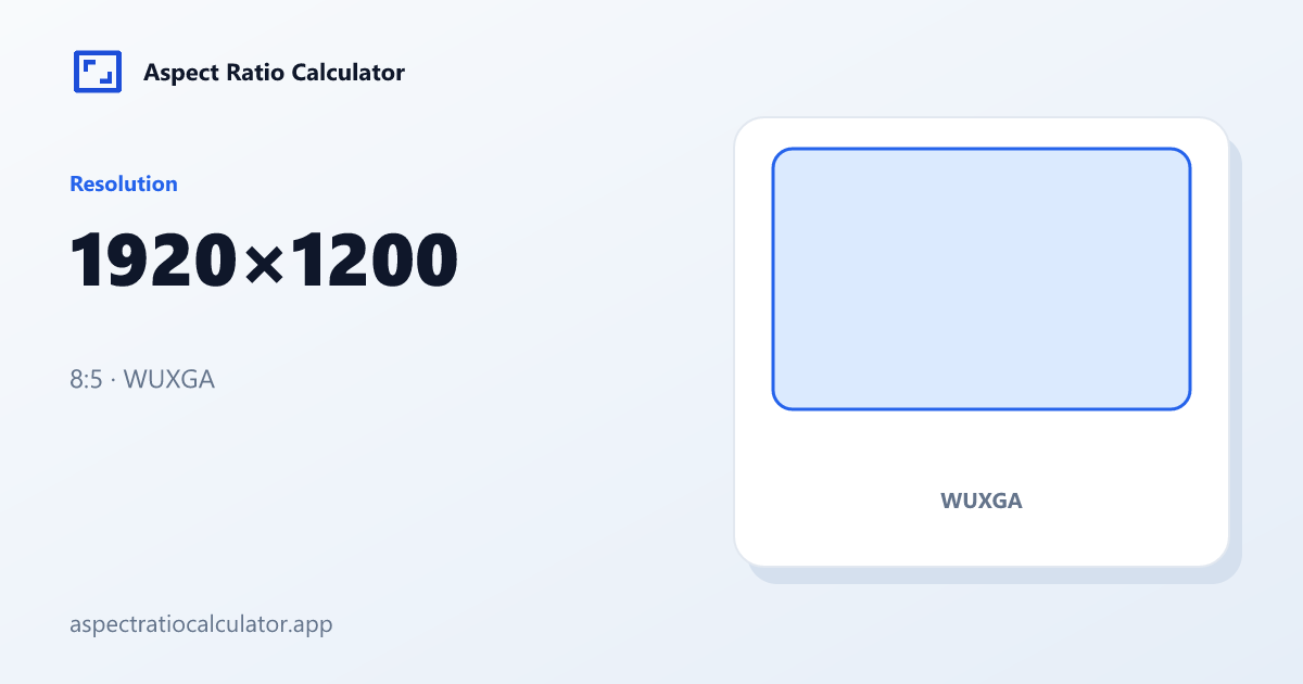 1920x1200 Aspect Ratio - Aspect Ratio Calculator