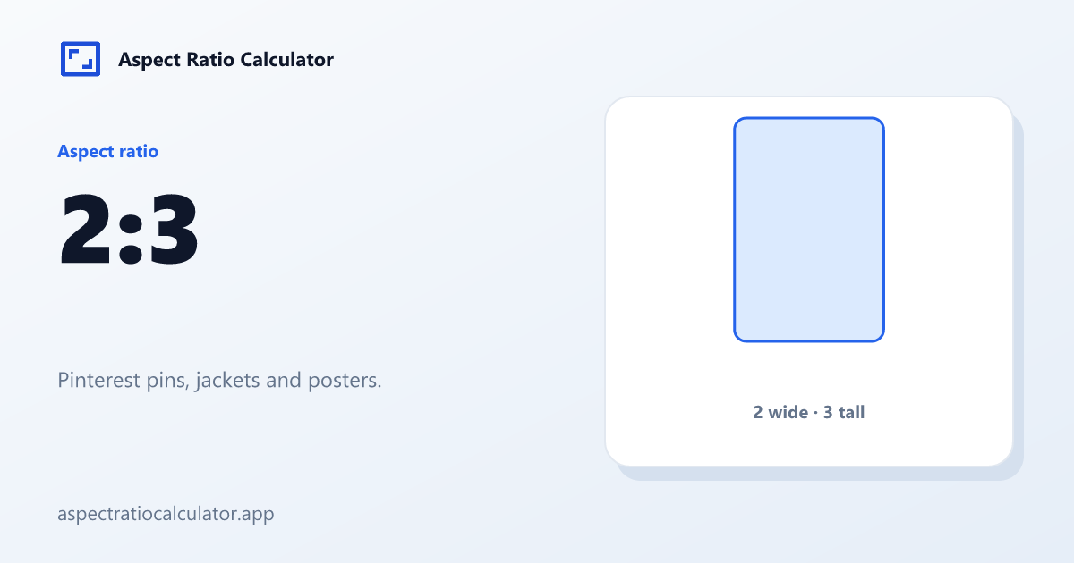 2:3 Aspect Ratio - Aspect Ratio Calculator