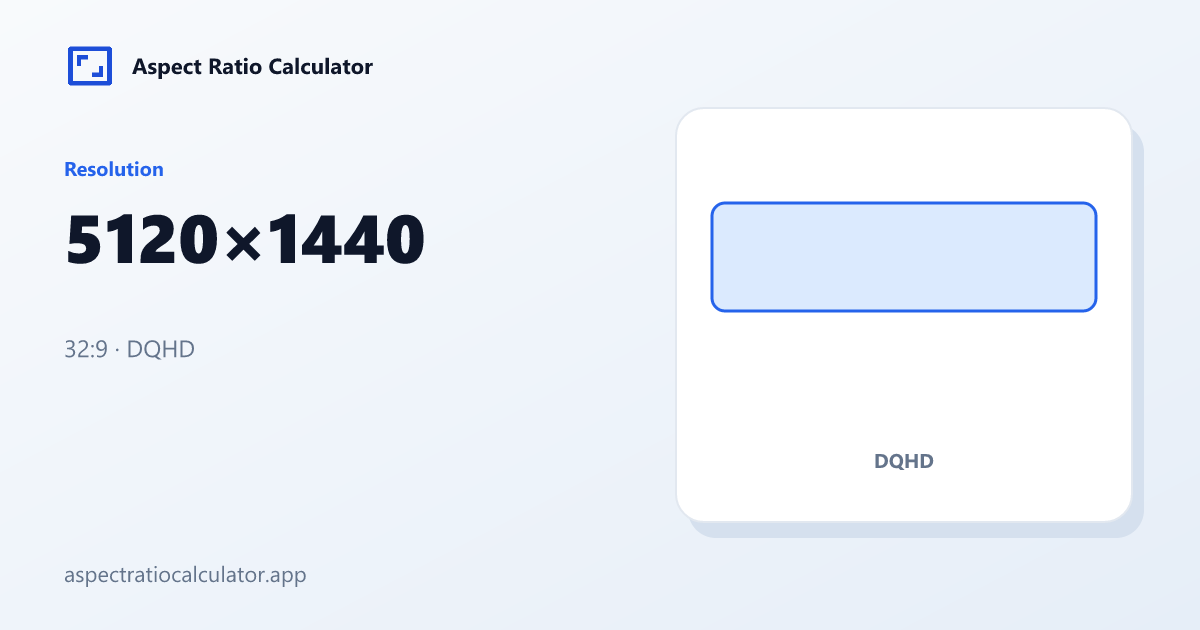 5120x1440 Aspect Ratio - Aspect Ratio Calculator