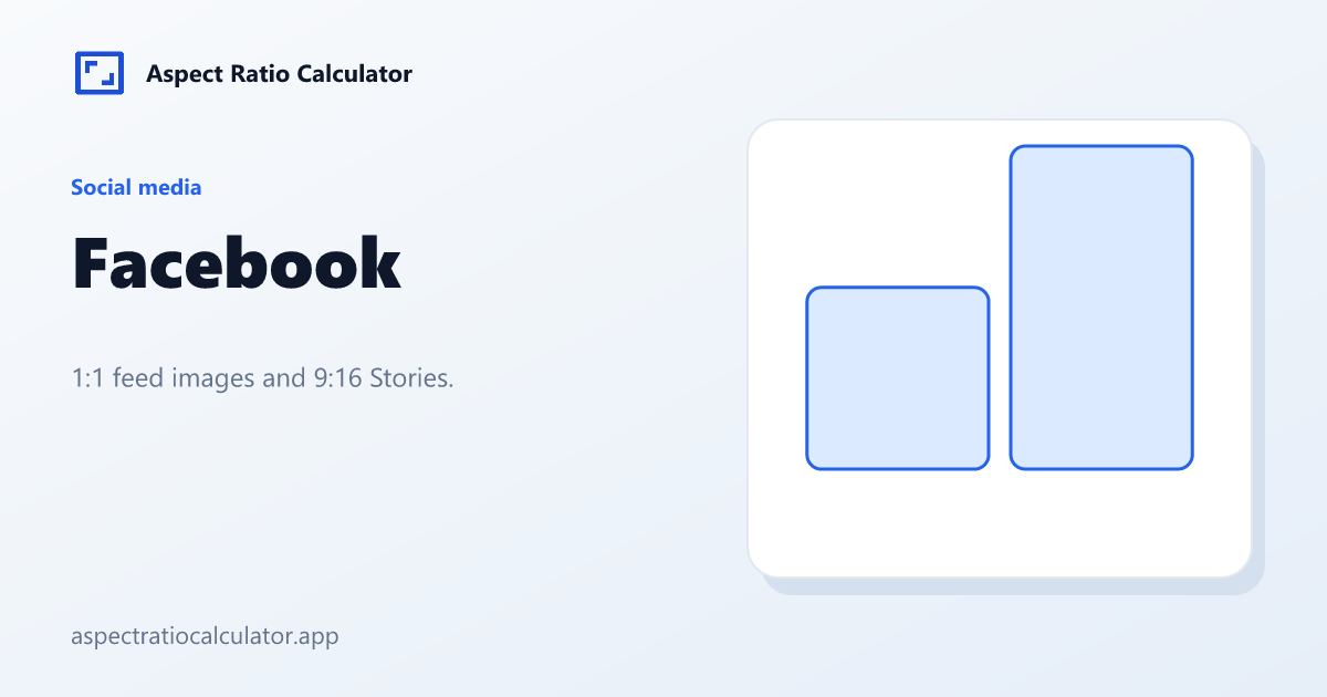 Facebook Aspect Ratio - Aspect Ratio Calculator