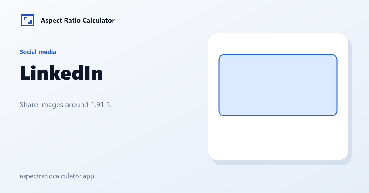 LinkedIn Image Sizes - Aspect Ratio Calculator