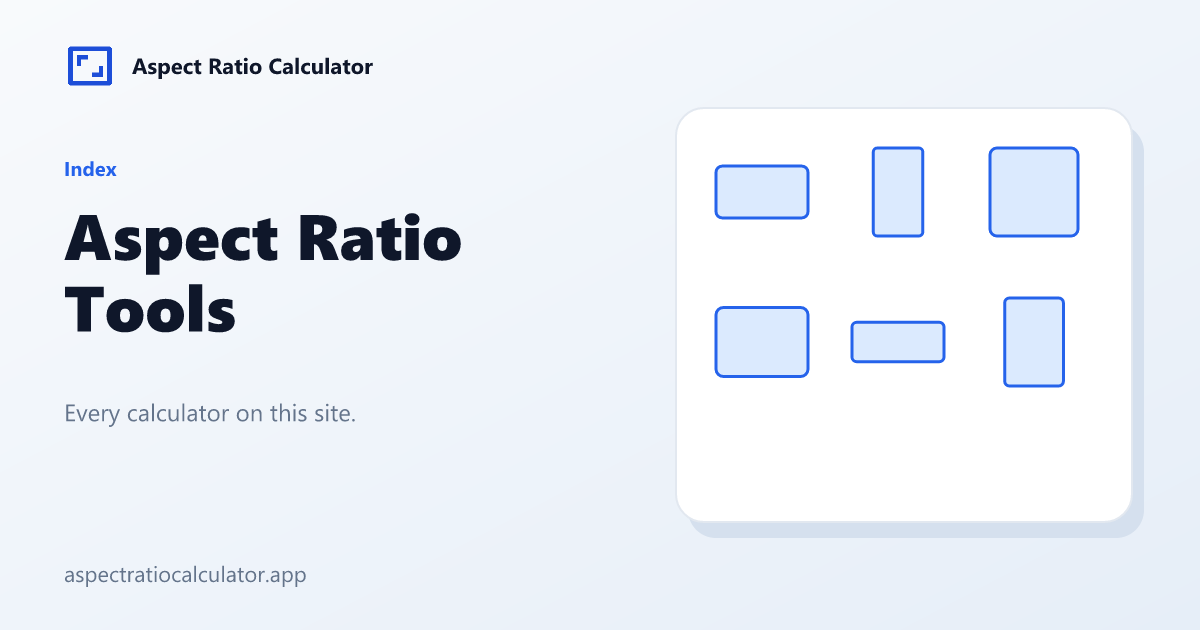 Aspect Ratio Tools - Aspect Ratio Calculator